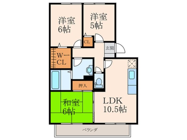 コンフォ－ルⅡ番館の物件間取画像